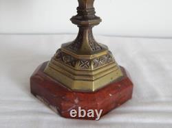 ANCIENNE COUPE sur Pied en BRONZE et Marbre époque Napoléon III
