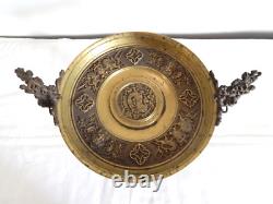 ANCIENNE COUPE sur Pied en BRONZE et Marbre époque Napoléon III