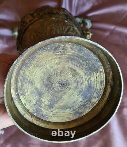 Aiguière Napoléon III bronze massif à décor de putti pampres & mascaron satyre