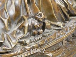 Allégorie de la Nuit à la chouette Bronze à patine brune, époque Napoléon III