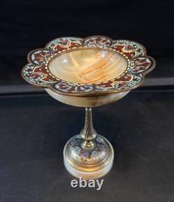 Alphonse GIROUX Coupe Onyx Émail Cloisonné Bronze XIXè Fournisseur De L'Empereur