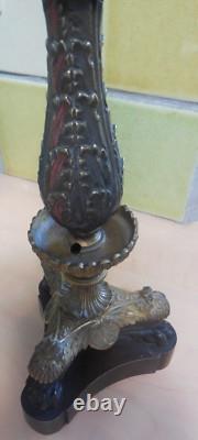Ancien Bougeoir Chandelier Tripode En Bronze Dore Napoleon III