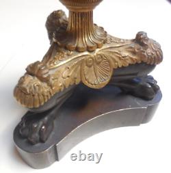 Ancien Bougeoir Chandelier Tripode En Bronze Dore Napoleon III