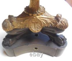 Ancien Bougeoir Chandelier Tripode En Bronze Dore Napoleon III