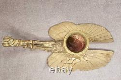 Ancien Bougeoir Rat de Cave Bronze Doré Égypte Héron Serpent XIXe Napoléon III