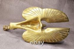 Ancien Bougeoir Rat de Cave Bronze Doré Égypte Héron Serpent XIXe Napoléon III Ancien Bougeoir Rat de Cave Bronze Doré Égypte Héron Serpent XIXe Napoléon III