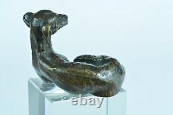 Ancien Bronze animalier Lévrier de collection N°2 19ème
