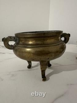 Ancien Brûle Parfum Bronze, Chine Estampillé