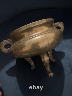 Ancien Brûle Parfum Bronze, Chine Estampillé