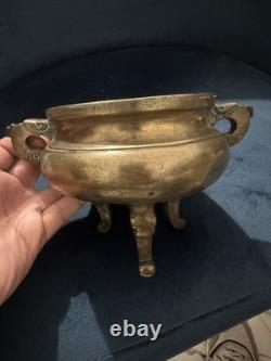 Ancien Brûle Parfum Bronze, Chine Estampillé