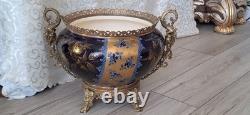 Ancien Cache Pot Napoleon III Choisy Le Roi Monture Bronze