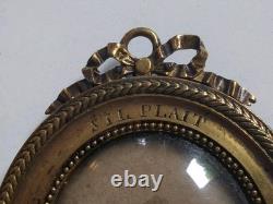 Ancien Cadre Photos En Bronze Verre Bombé Napoléon III Ancien Cadre Photos En Bronze Verre Bombé Napoléon III