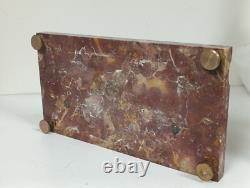 Ancien Encrier de bureau en Marbre et Bronze époque Napoléon III