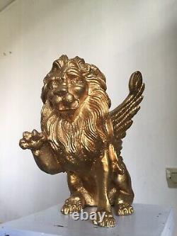 Ancien Lion Regule Doré