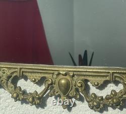 Ancien Miroir Bronze Doré Style Napoléon III Louis XVI 55x30 cm