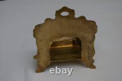 Ancien Porte Lettres Courrier 19ème Bronze cloisonné champlevé Napoléon III