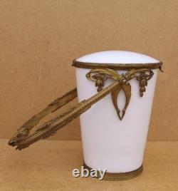 Ancien Pot Bonbonnière à Bonbon dragées porcelaine Sèvres bronze Napoléon III
