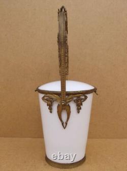 Ancien Pot Bonbonnière à Bonbon dragées porcelaine Sèvres bronze Napoléon III