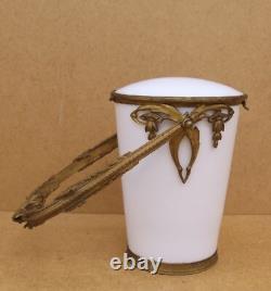 Ancien Pot Bonbonnière à Bonbon dragées porcelaine Sèvres bronze Napoléon III