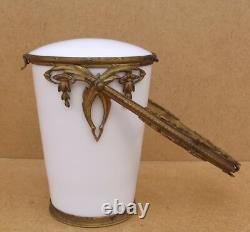 Ancien Pot Bonbonnière à Bonbon dragées porcelaine Sèvres bronze Napoléon III