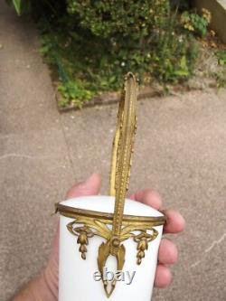 Ancien Pot Bonbonnière à Bonbon dragées porcelaine Sèvres bronze Napoléon III