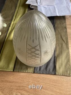 Ancien Rare Suspension lustre Bronze Tête Belier Verre Obus Ciselé napoleon III