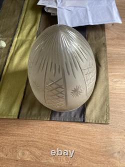 Ancien Rare Suspension lustre Bronze Tête Belier Verre Obus Ciselé napoleon III