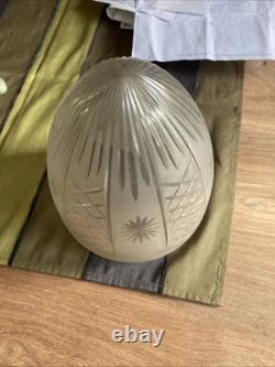 Ancien Rare Suspension lustre Bronze Tête Belier Verre Obus Ciselé napoleon III