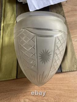 Ancien Rare Suspension lustre Bronze Tête Belier Verre Obus Ciselé napoleon III