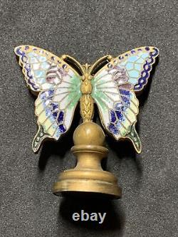 Ancien Sceau Cachet En Bronze Cloisonné Empire Napoleon III Stamp Wax