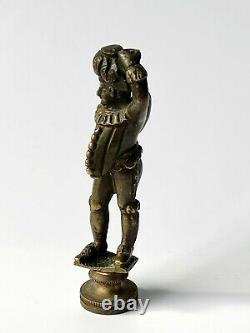 Ancien Sceau cachet à cacheter en bronze figurine polichinelle statuette seal