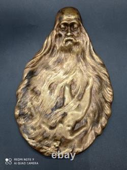 Ancien Vide Poche Bronze Joe DESCOMPSfemme dans la barbe d'un homme asiatique