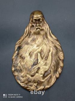 Ancien Vide Poche Bronze Joe DESCOMPSfemme dans la barbe d'un homme asiatique