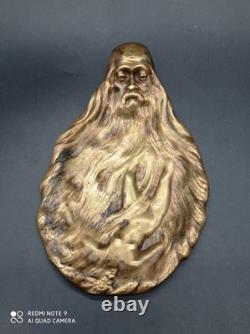 Ancien Vide Poche Bronze Joe DESCOMPSfemme dans la barbe d'un homme asiatique