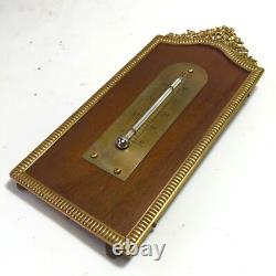 Ancien XIXe thermomètre Napoléon III Bronze A Poser Ou Accrocher Modèle Ruban