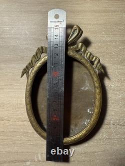 Ancien cadre photo ovale en bronze ciselé style Louis XVI époque Napoléon III