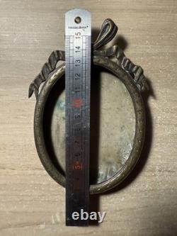 Ancien cadre photo ovale en bronze ciselé style Louis XVI époque Napoléon III