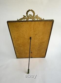 Ancien cadre porte photo à poser bronze doré Napoléon III décor ruban XIXème