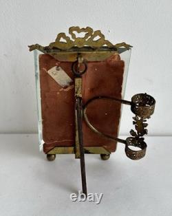 Ancien cadre porte photo soliflore en bronze doré Napoléon III XIXème romantique