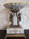 Ancien Centre De Table Porcelaine Fa&iuml;ence Bronze Dor&eacute; Angelots Anges Xixe D&eacute;co