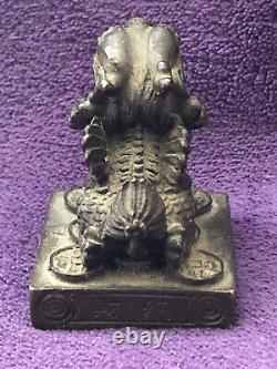 Ancien chien de fô chinois en bronze fin 19eme siècle