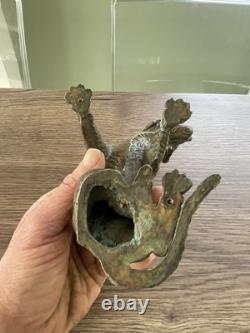 Ancien chien en bronze porte montre à gousset Napoléon III