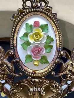 Ancien lustre Napoléon III en bronze avec hippocampes