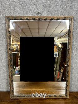 Ancien miroir de boiserie époque Napoléon III en bois a double patine