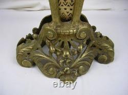 Ancien pare feu éventail, époque Napoléon III, style Louis XV, queue de paon