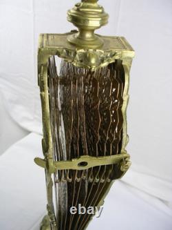 Ancien pare feu éventail, époque Napoléon III, style Louis XV, queue de paon