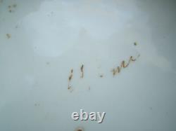 Ancien plat monture en bronze tête de faune Chine famille rose 19e Napoléon III