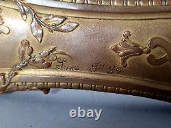 Ancien presse papier formant poignard bronze doré & bois signé Susse fondeur