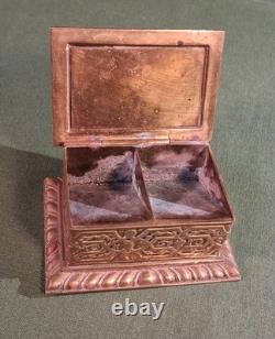 Ancienne Boite à Timbres en Bronze Doré Napoléon III