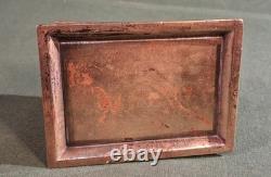 Ancienne Boite à Timbres en Bronze Doré Napoléon III